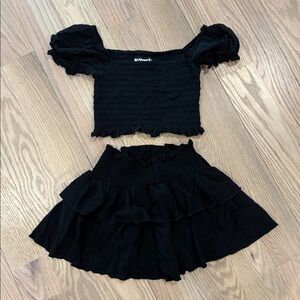 Katie J NYC Black Ruffled set